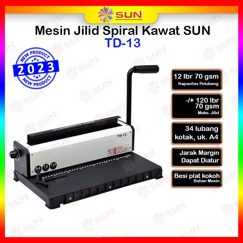 

Mesin Jilid Spiral Kawat A4 TD-13 / TD-130 / TD-118R