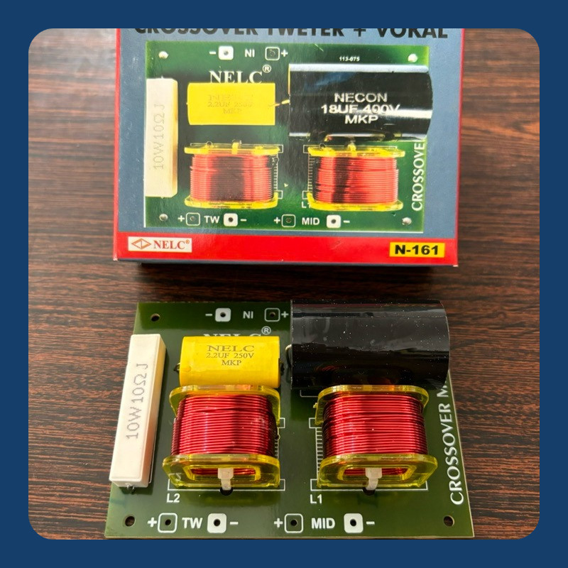 Kit Crossover Pasif 2 Way Tweeter + Vokal NELC N-161 | Crossover 2 Way Nelc