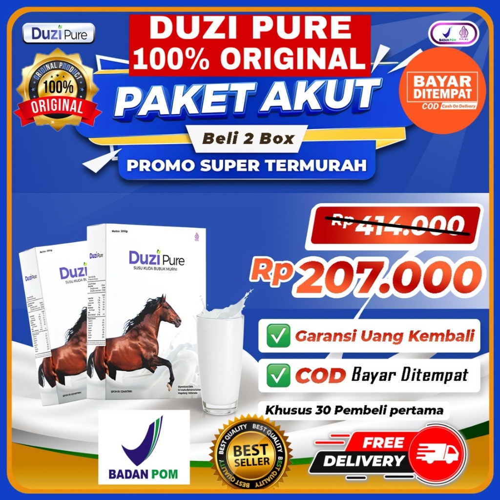 

Duzi Pure Susu Kuda Liar Lombok Murni 100% Original, iSI 2 bOX