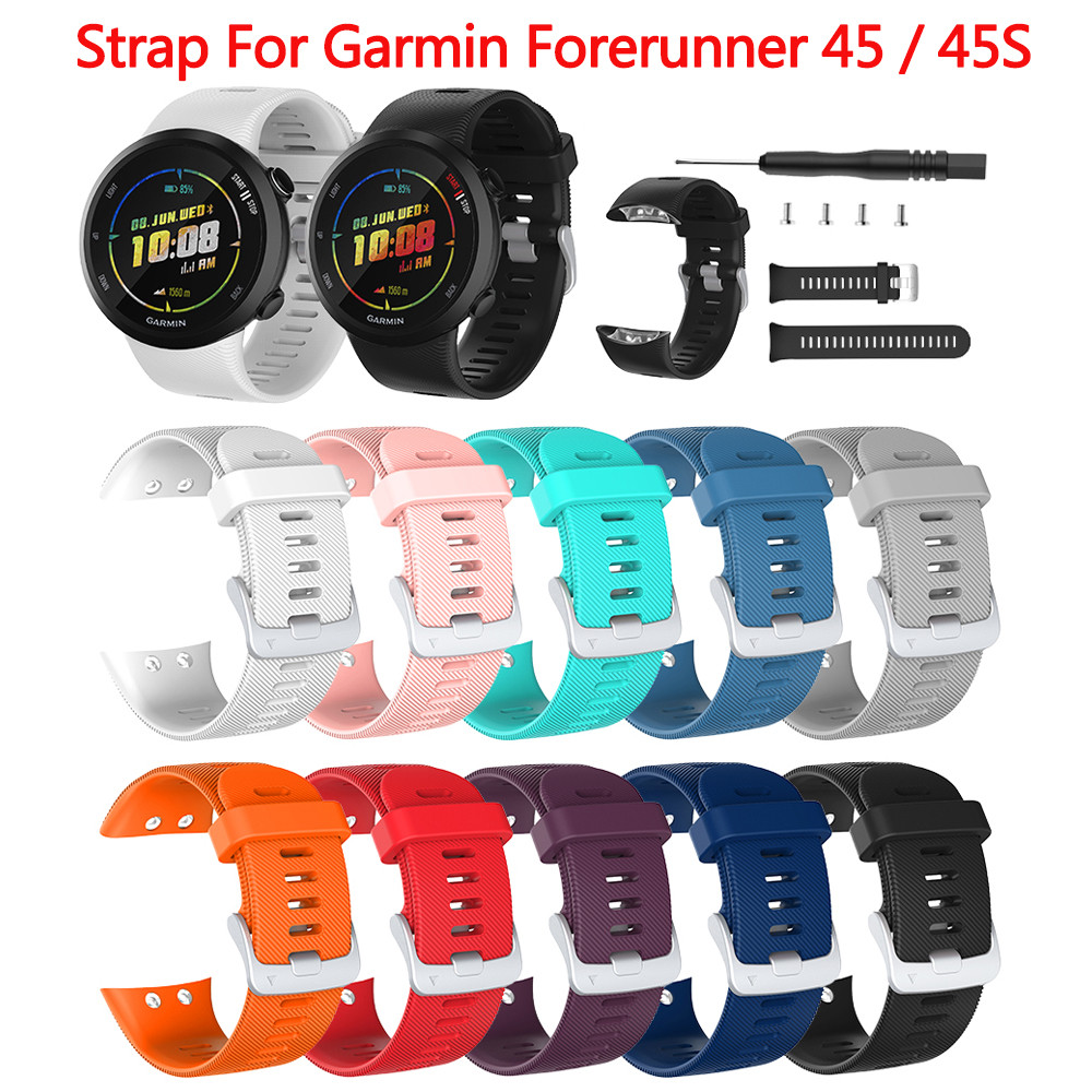 Silicone Watch Strap For Garmin Forerunner 45 45S Smart Watch Replacement Bracelet Correa Garmin Swi