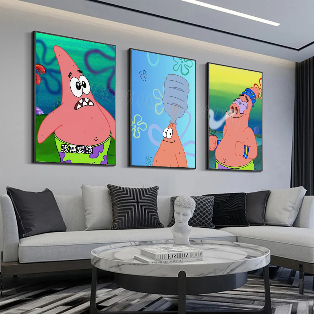 

1pc Patrick Star Poster Poster Art Print Bar Living Room Furniture Decor