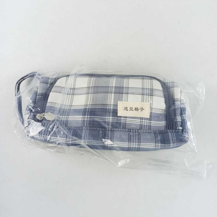 

[New Arrival] Tempat Pensil Ukuran Besar Pencil Case Pouch Stationery Black - Hitam