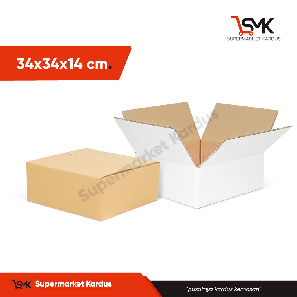 

Box 34x34x14 ( MITRA 14 ) Kardus/kemasan/packing/doubleWall/Normal/A1/tinggi10/tinggi14