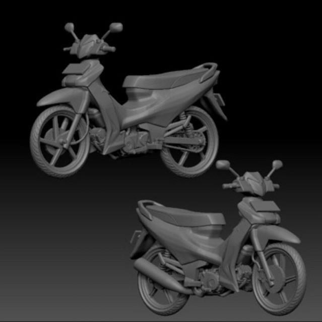 Miniatur supra x 125 Diorama Diecast Skala 64