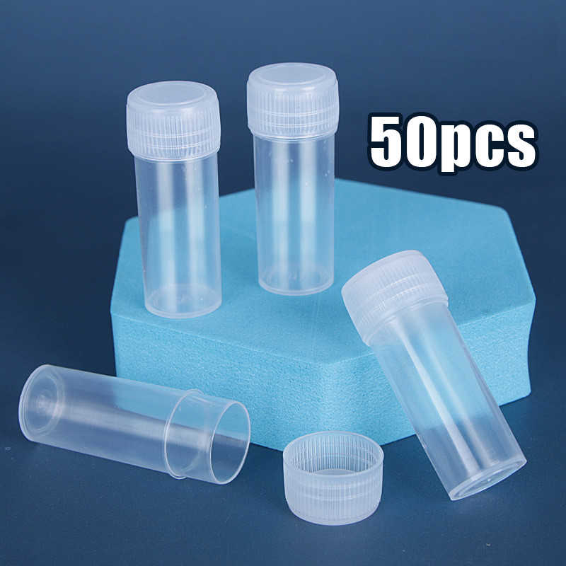 50pcs Botol Sampel 5ml Botol Sampel Wadah Toples Sampel Toples Botol Botol Sampel 5ml