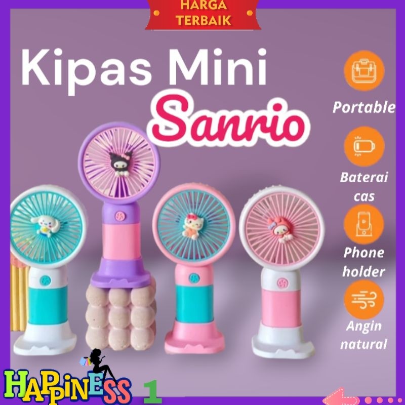 Kipas Genggam Karakter Sanrio Kipas Mini Sanrio Kipas Kecil Anak Anak