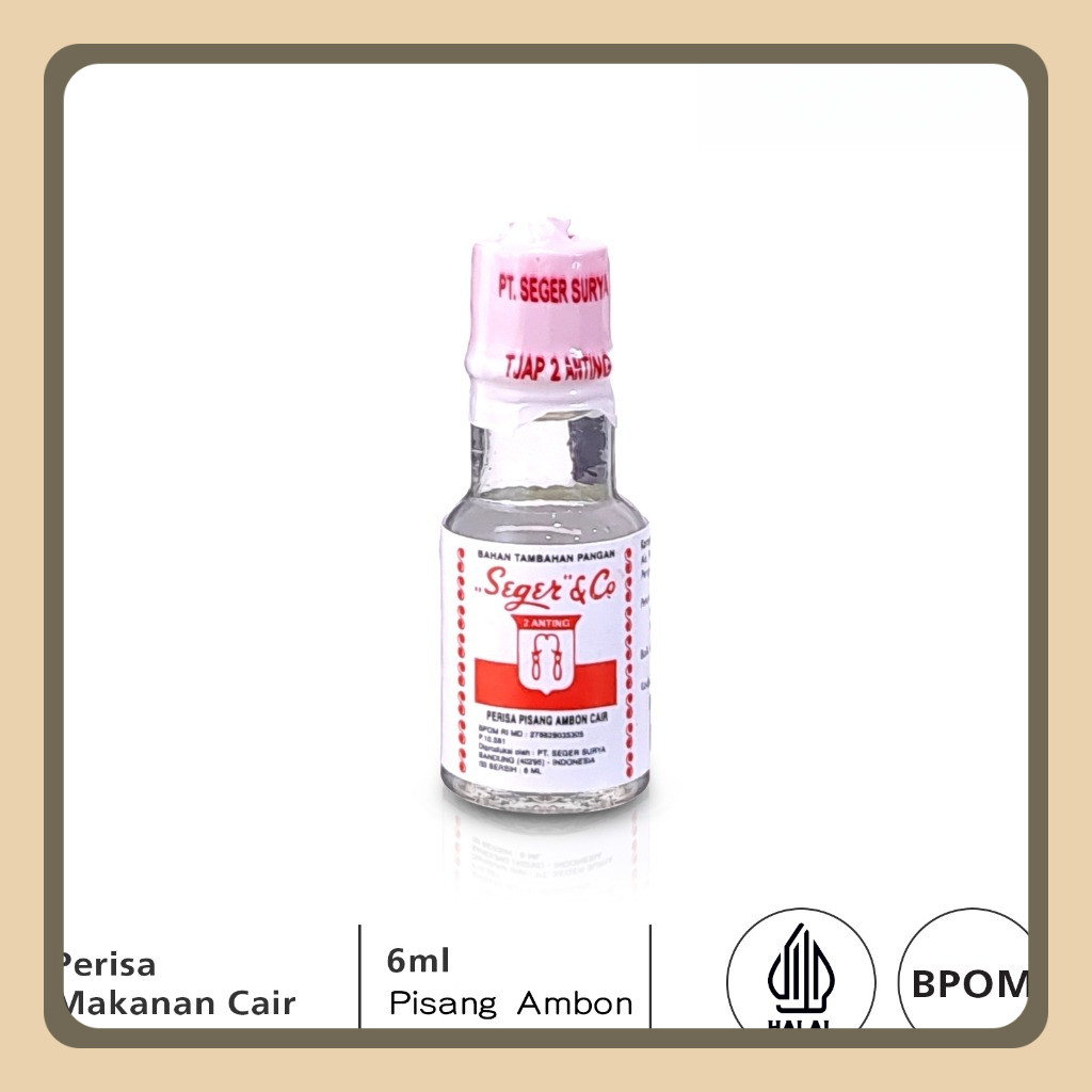 

Seger & Co Essence Magic Water Pisang Ambon Essence Perisa Makanan Cair 6ml Food Flavors Bahan Tambahan Pangan