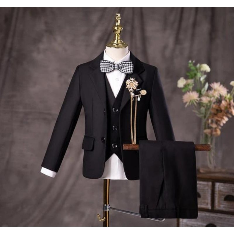 Setelan Jas Anak Laki Laki 2-13 Tahun 3in1  ( Jas Celana Rompi ) Setelan Blazer Anak Cowok Formal El
