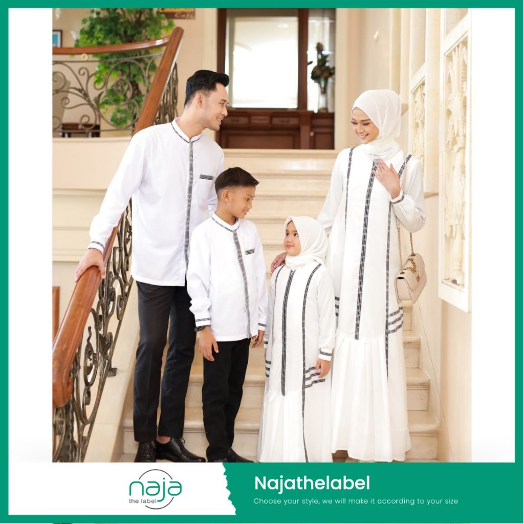 Najathelabel - Family Couple - Milena Dress + Mizan Shirt