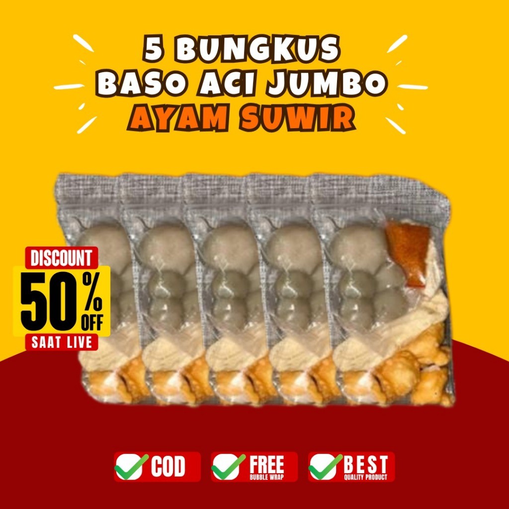 

PAKET 5 PCS Baso Aci Ayam Suir