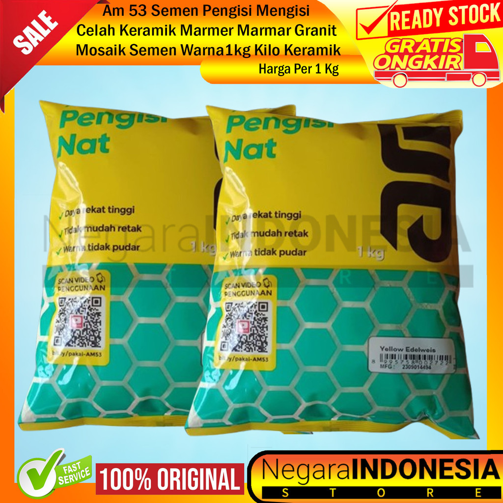 Am 53 Semen Pengisi Mengisi Celah Keramik Marmer Marmar Granit Mosaik Semen Warna 1kg Kilo Keramik T