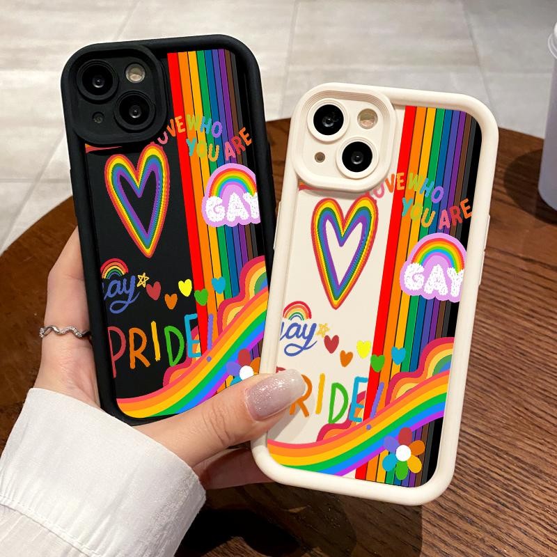 Casing For OnePlus Nord N20 SE Case Slikon Shockproof Kartun Rainbow Love Softcas