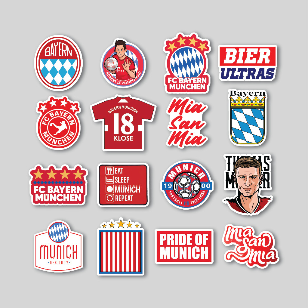 

Sticker Pack Bayern Munchen | Sticker Tumbler | Stiker Laptop Koper Helm
