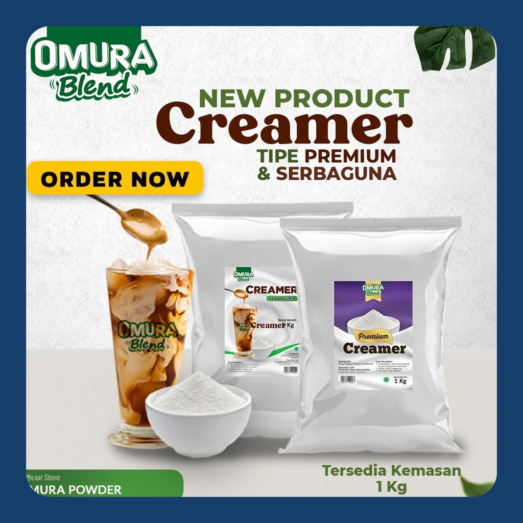 

[TOPPING] Bubuk Krimer / Creamer Non Dairy Krimer Es Teller Es Sticky Milk Premium & Serbaguna 1 Kg Omura Powder