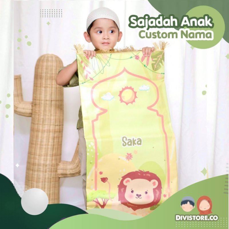 PROMO Sajadah Anak Custom Nama Empuk Tebal Anti slip Berkarakter Faceless Sajadah Anak Custom Laki-L