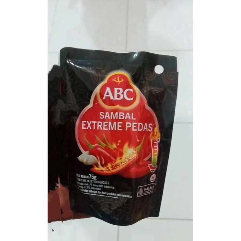 

ABC saus sambal EXTREME pedas 75 gram kemasan travel size - ABO