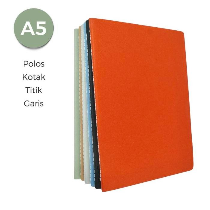 

Hu h notebook custom A5 buku jurnal polos garis dot grid titik kotak jahit - Bpaper 90 polos, Hijau
