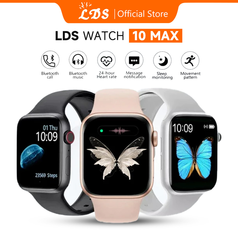 【100% ORI】Lds Watch Series 10 Smart Watch 10 45mm Ip68 Tahan Air Smartwatch Bluetooth Olahraga Iphon