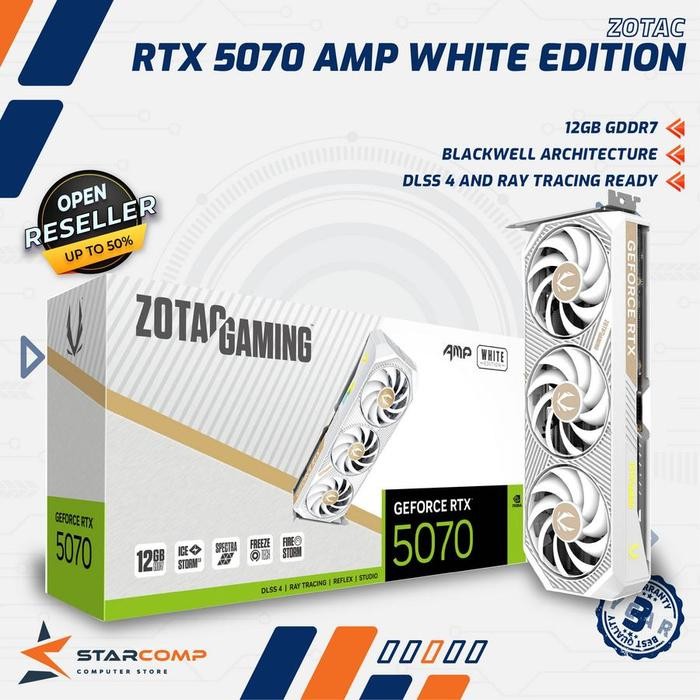 ZOTAC Gaming GeForce RTX 5070 AMP 12GB GDDR7 RTX5070 - White Edition