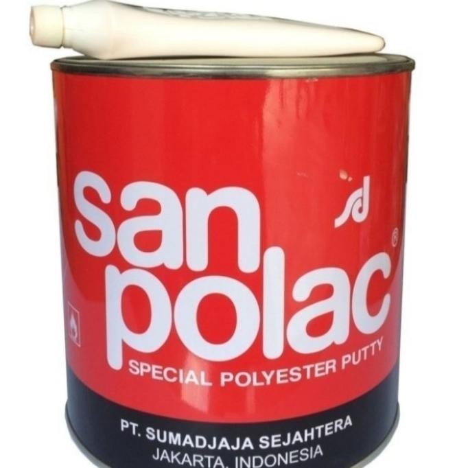 

Sanpolac 4kg Sanpolac Galon Dempul Mobil Besi Kayu Plastik 1 Set Sanpolac 4 kg