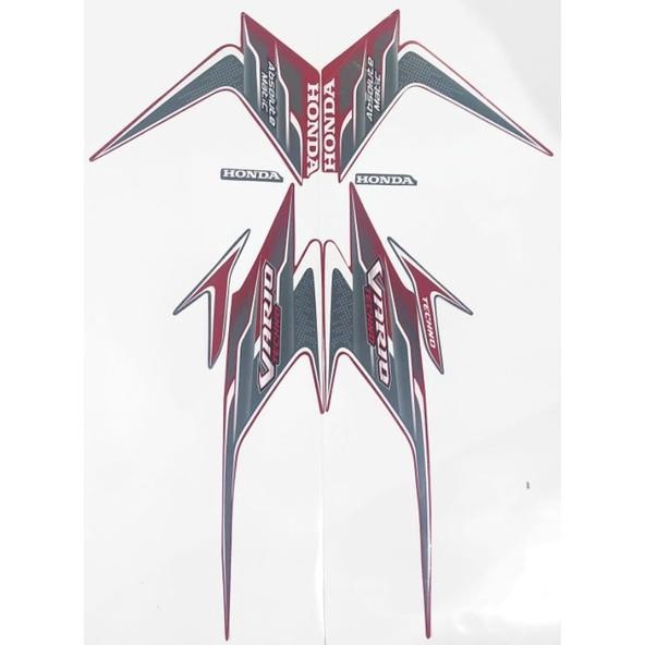 stiker striping motor vario 110 karbu 2010 merah full body original