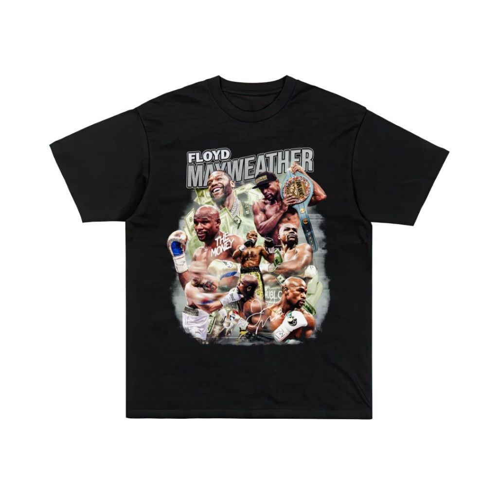 Psycho Crucify "Floyd Money Mayweather" Reguler T-Shirt | Black | Kaos Floyd Mayweather | Kaos Boxin