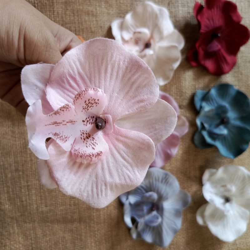 BUNGA ANGGREK KAIN SERI A bunga mahar hiasan mahar anggrek