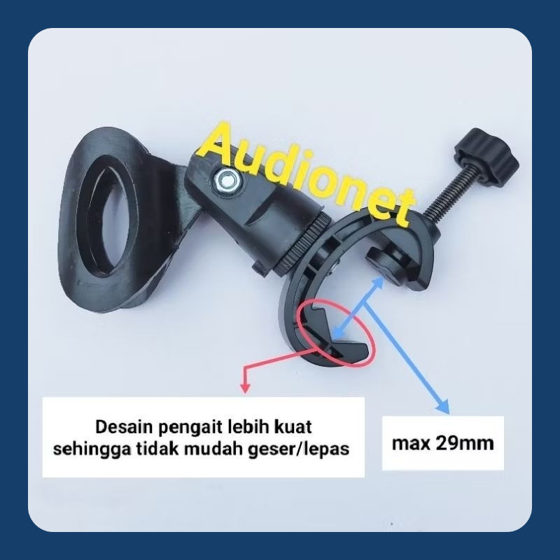 Jepit mic Rabana pengganti stand mic hadroh