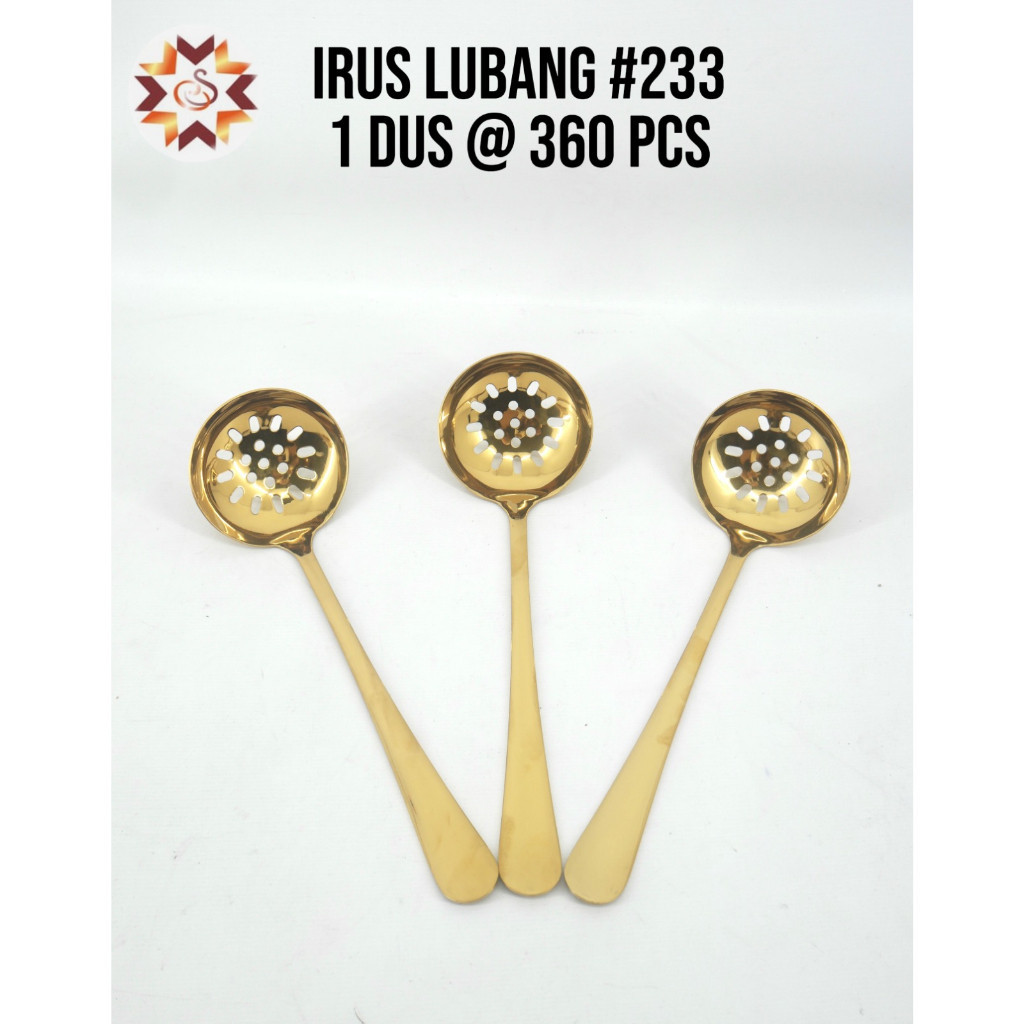 [WMK] Irus Lubang Gold/ Skimmer Stainless Tebal/ Irus Lubang Multifungsi