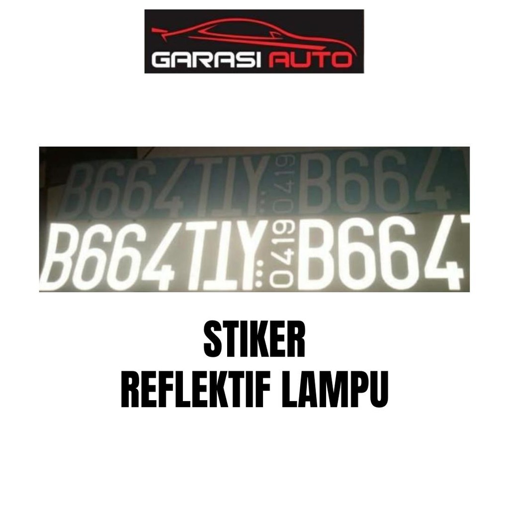 Stiker Plat Nomer Reflektif Mantul Sticker Skotlet Angka Nomer Mobil