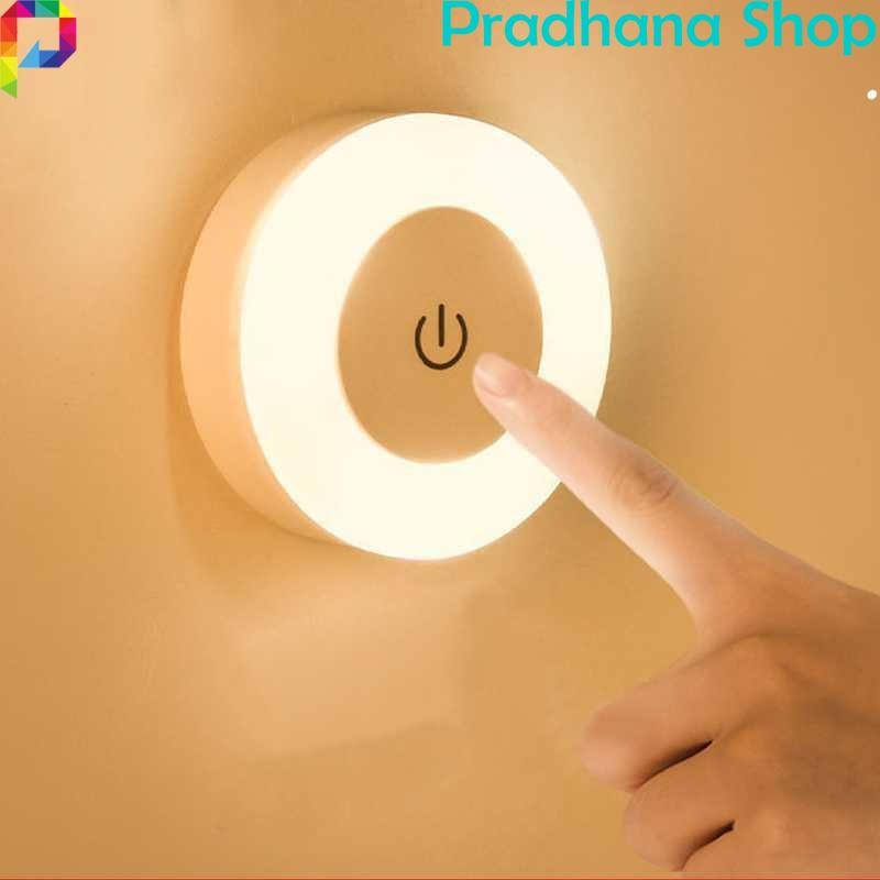 Lampu LED Tempel Dinding Lemari Kabinet Dimmable Nyala Mati Sensor Sentuh Touch Light USB Rechargeab