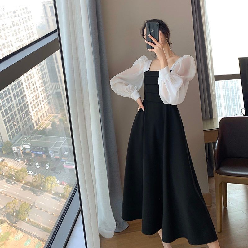 Dress Vintage Lengan Panjang Wanita vintage korean style dress vintage hijab vintage dress K028