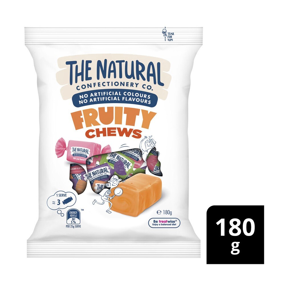 

The Natural Confectionery Co. Fruity Chews Lollies | 180g