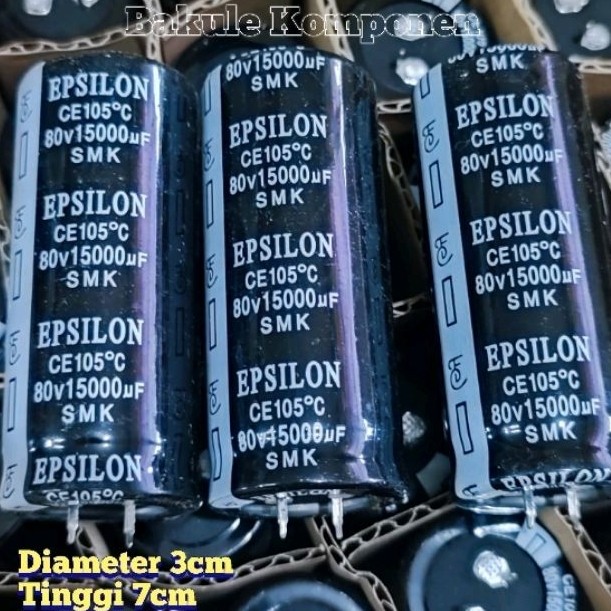 Elko Epsilon Body 3cm 15000uf 80v 10000uf 100v Original CapasitorCO