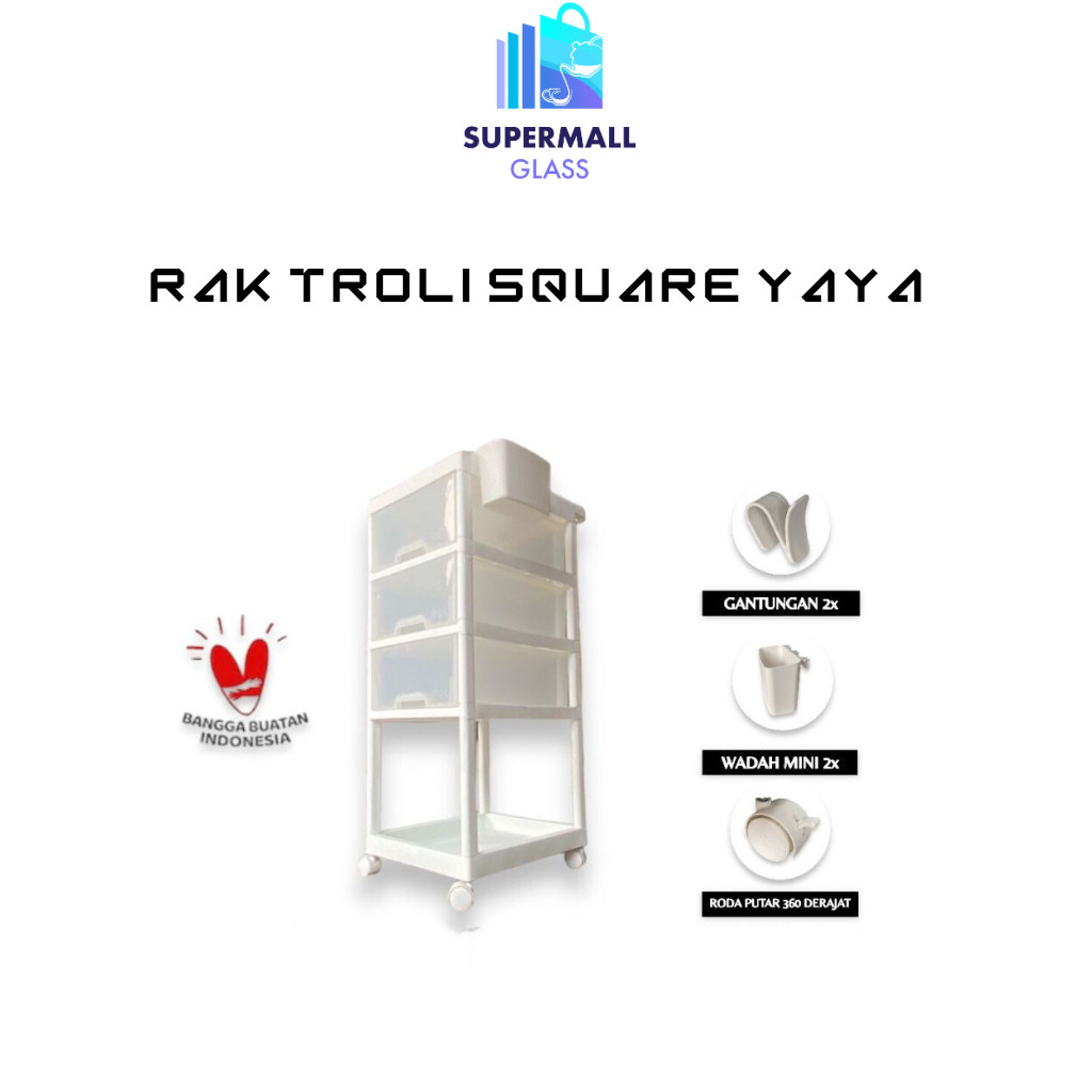 [SG] COD Rak Troli Dorong Bayi Roda 4 & 5 Susun | Rak Penyimpanan Serbaguna | Lemari Dorong Bayi