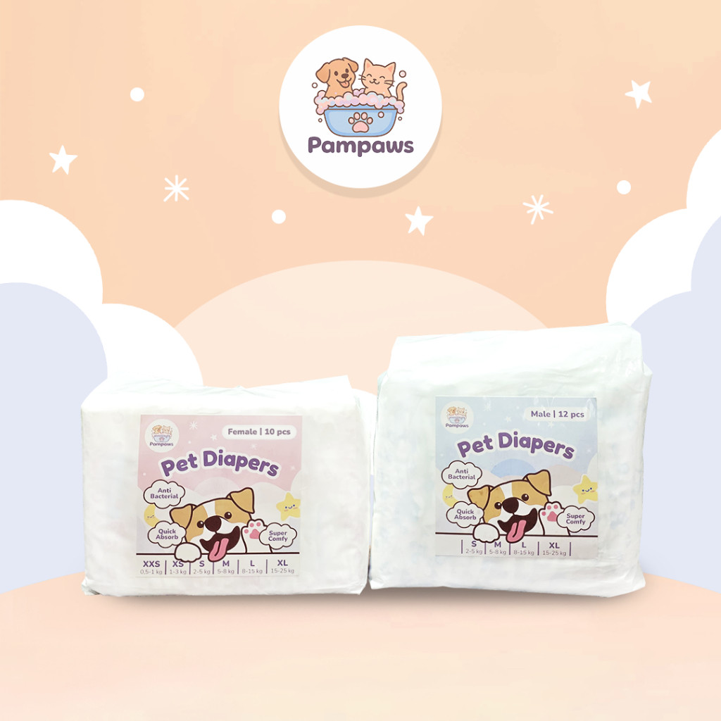 Pampaws - Pampers Anjing Pampers Kucing Pet Diapers Popok Anjing Popok Kucing