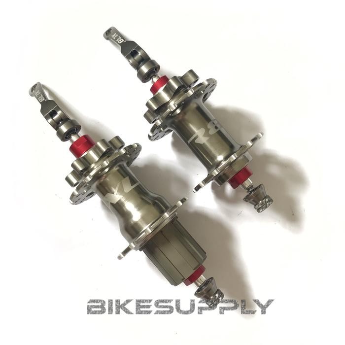 Hub Free Hub XLR8 Jangkrik Bearing 24 H / 28 Hole Silver 8 9 10 Speed - Titanium 24H