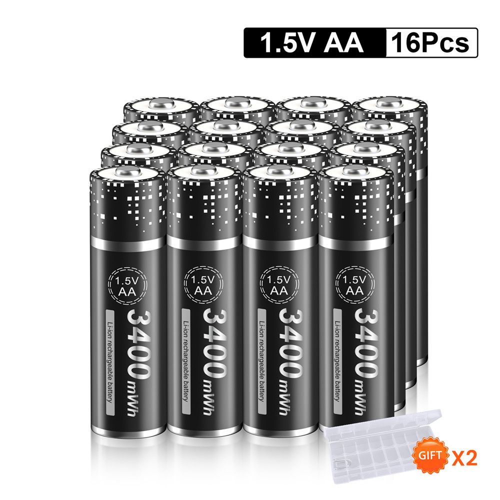 PALO 1.5V AA Rechargeable Battery 3400mWh 1.5V AA R6 Li-ion Rechargeable battery AA Lithium Batterie