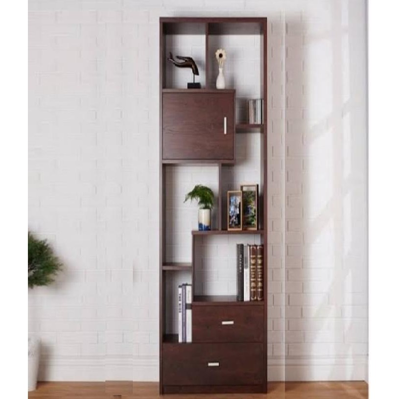 Rak buku minimalis Kayu jati/Rak pajangan Kayu Jati minimalis