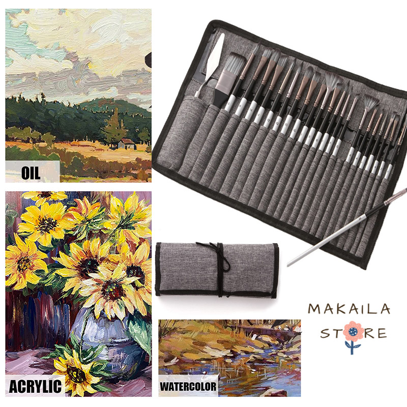 

WESEEKART Set Kuas Lukis Cat Air Minyak Nylon Paint Brush 24 PCS - MSA-214