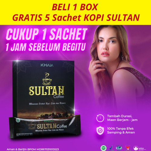 

[1 BOX FREE 5 Sachet ] Kopi SULTAN Original Kopi Kuat Pria Tahan Lama Tingkatkan Stamina Pria Dewasa