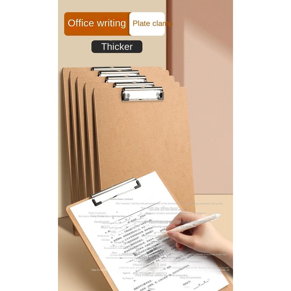 

New A4 File Folder Clipboard Writing Pad Memo Clip Board Double Clips Organizer School Office Stationary
