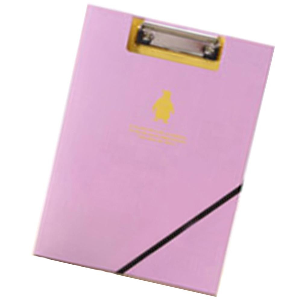 

File Holder Document Clips Stainless Steel Paper Clipboards Office Supplies Purple Student Desk ganizer