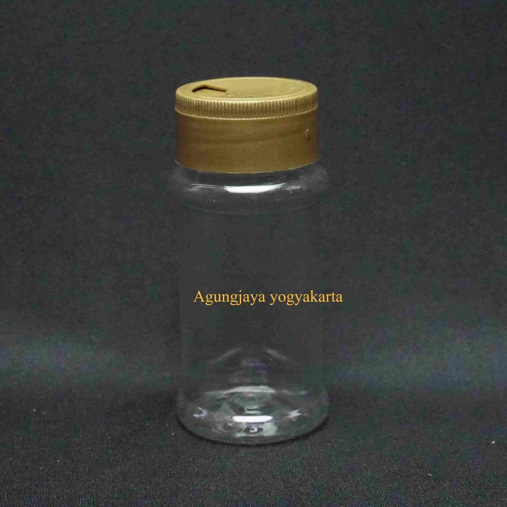Botol Plastik 120 Ml Tabung Natural Tutup Shaker / Botol Plastik / Botol Pet Food / Botol Boncabe / 