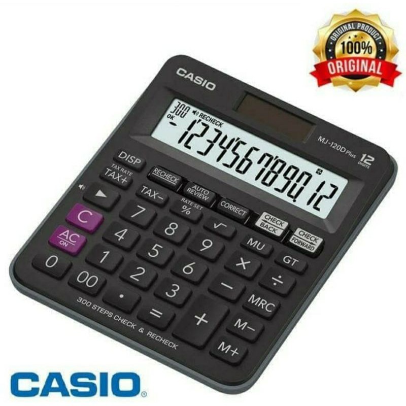 

KAYDEN STORE KALKULATOR MEJA ORIGINAL CASIO MJ120D PLUS - Check & Correct Calculator Desktop