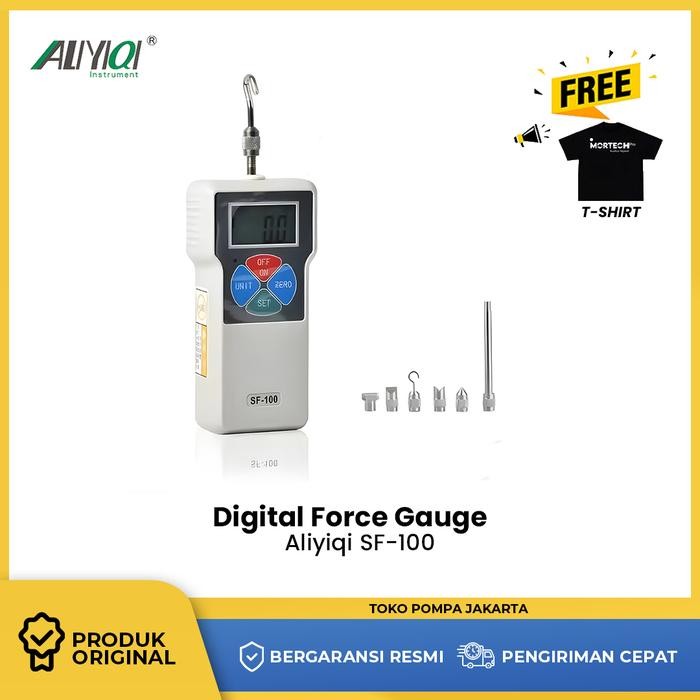 Aliyiqi SF-100 Digital force gauge 10 kg 100N ukur kuat tarik tekan