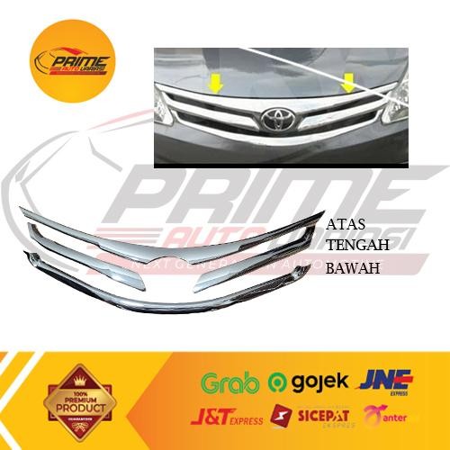 LIST GRILL ALL NEW AVANZA 2012 2013 CHROME - ATAS
