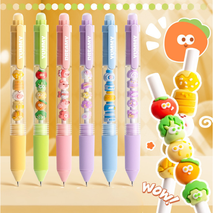 

PULPEN GEL 1 SET ISI 2 PCS MOTIF MANIK-MANIK KAWAII UNIK / PULPEN GEL DENGAN BEADS YANG DAPAT DIMAINKAN