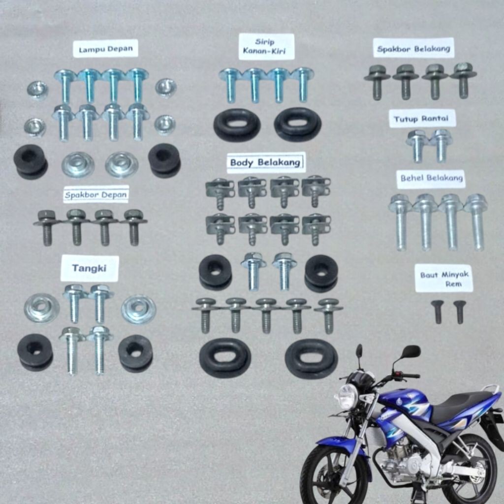 COD Baut Full Set Body Vixion 150 Old / Baut Full Body Yamaha Vixion Lama Lengkap