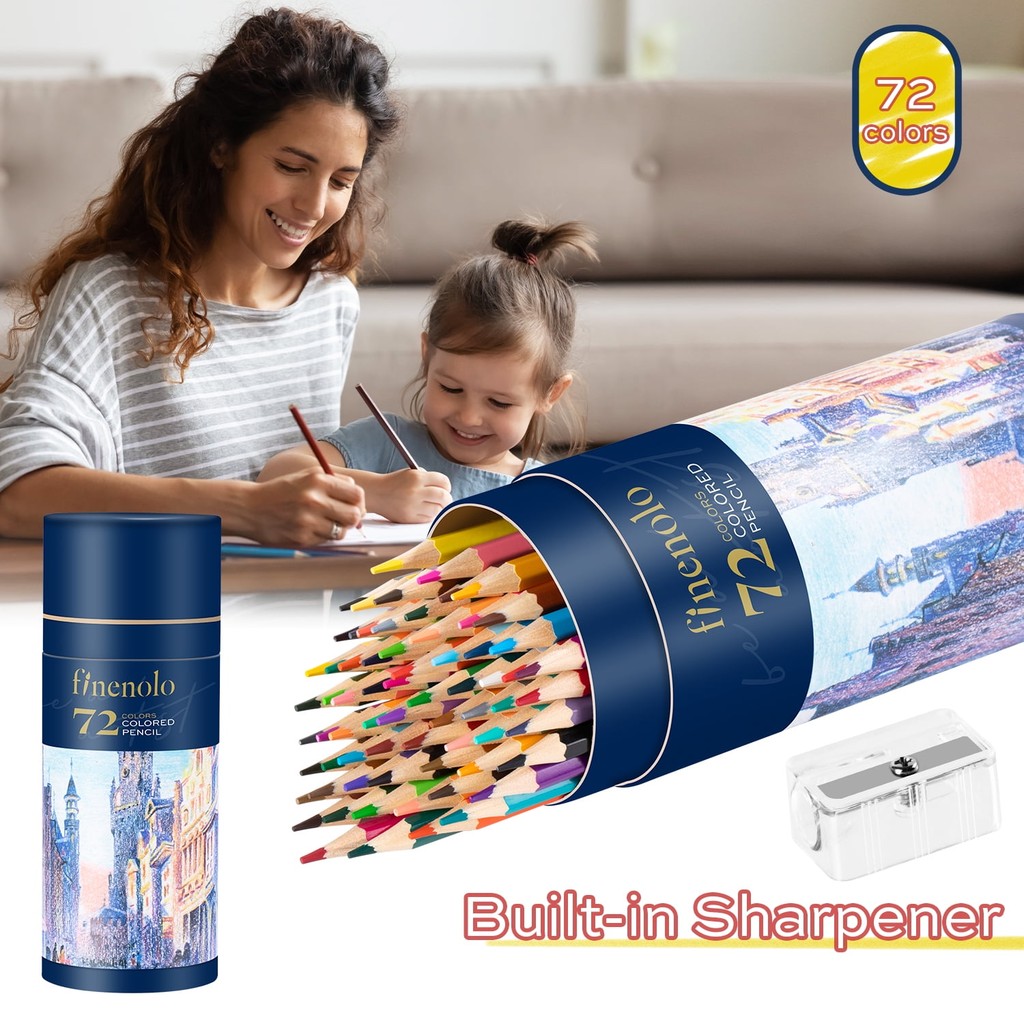 

Deli 72 Colored Pencils for Coloring Books, Soft Core, Art Drawing Pencils for Artists Kids Beginners, Coloring, Sketching